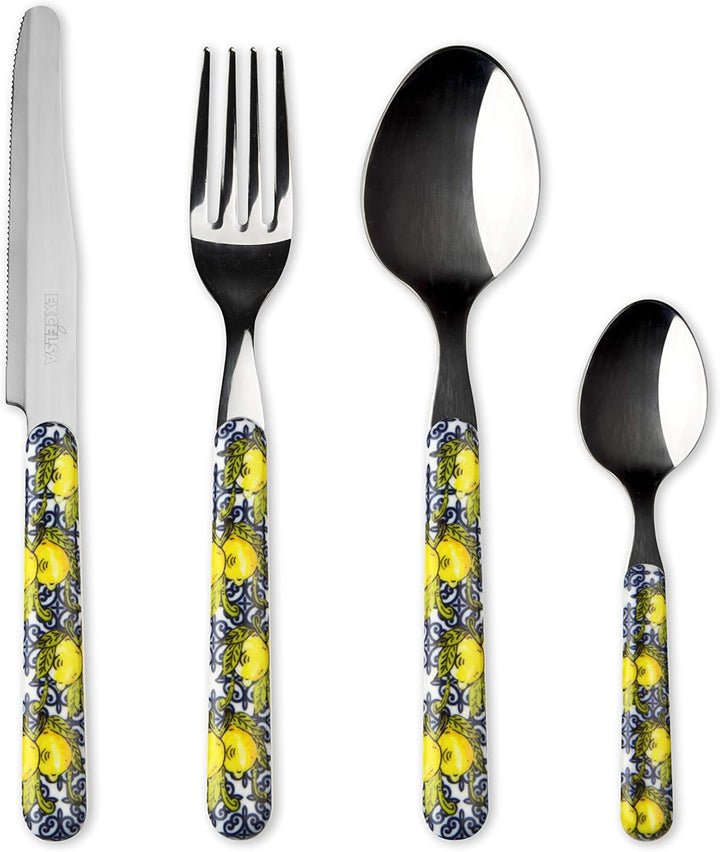 Excelsa Amalfi Besteck-Set, 24-teilig, Edelstahl 18/0, Amalfi