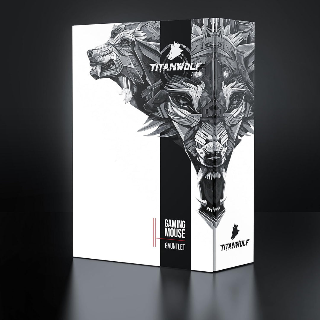Titanwolf - 16400 DPI USB Laser Gaming Mouse - 18 Tasten - 16400 DPI - konfigurierbare LED-Farb-Bele