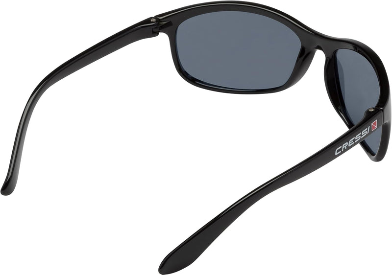 Cressi Unisex Erwachsene Rocker Sonnenbrille Für Sport Schwarz/Spiegel Linse Blau Schwimmer, Schwarz