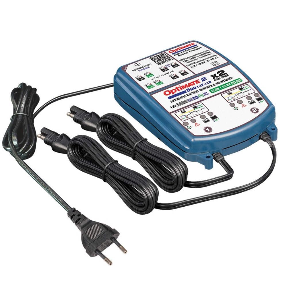 Optimate OptiMate 2 DUO x 2 BANK, TM570, BRONZE-Serie: 5-stufiges 2x 12V/12,8V 2A Batterielade- & -w