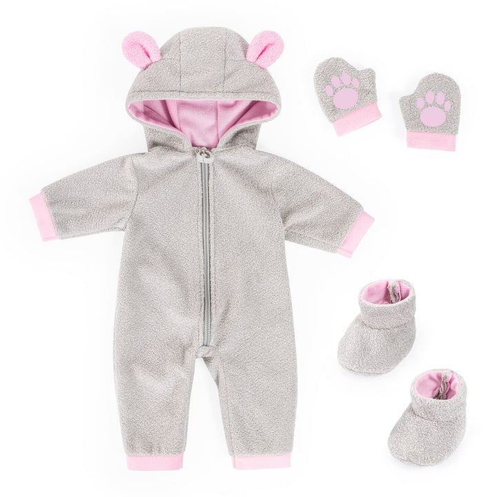 Bayer Design 84205AA Puppenkleidung, Outfit, Babypuppen Anziehsachen 38-43cm, mehrteilig, Puppenzube