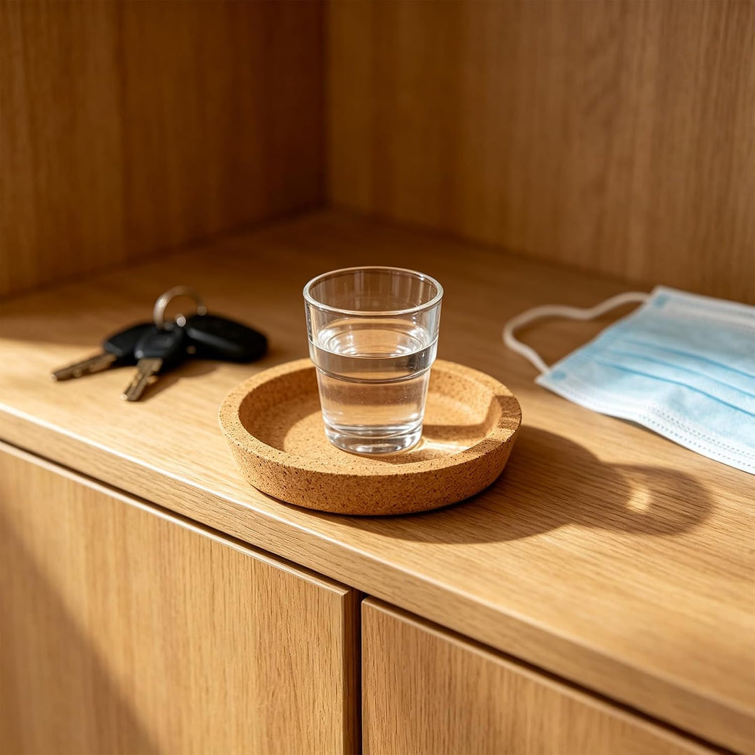 Kork Untersetzer,16 Stück Korkuntersetzer Rund,Untersetzer aus Holz | Tassenuntersetzer aus Holz,Kor