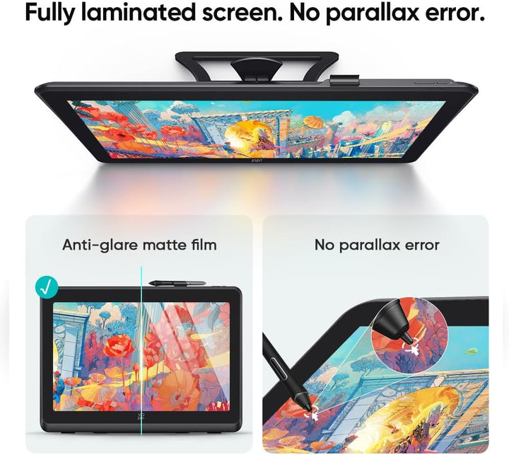 XPPEN Artist 22 Plus Grafiktablett mit Display 16K Druckstufen, Grafiktablett Digital Zeichnung FHD