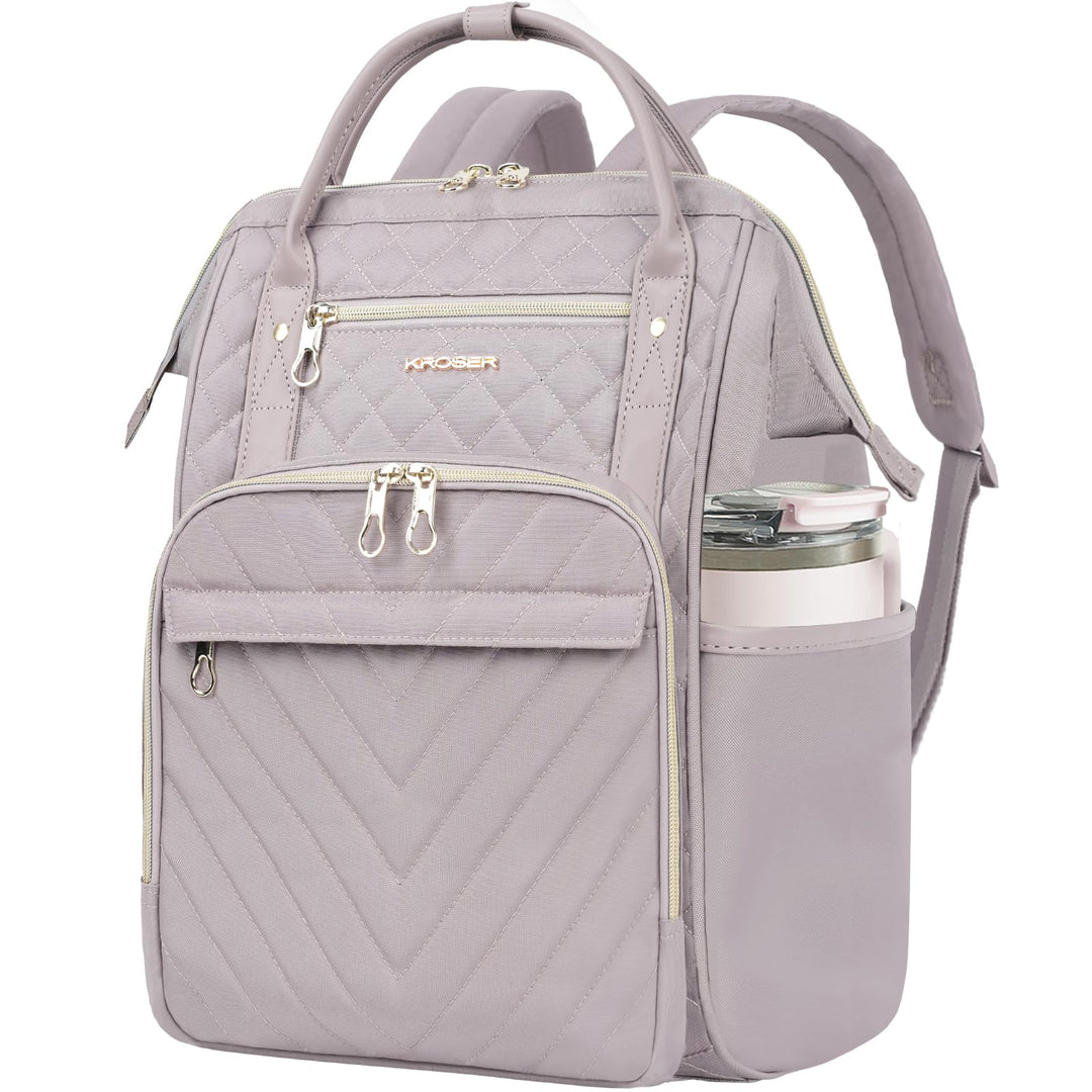 KROSER Laptop-Rucksack Damen 17 Zoll Business Reiserucksack Wasserdicht mit Hartgeschältem Sicherhei