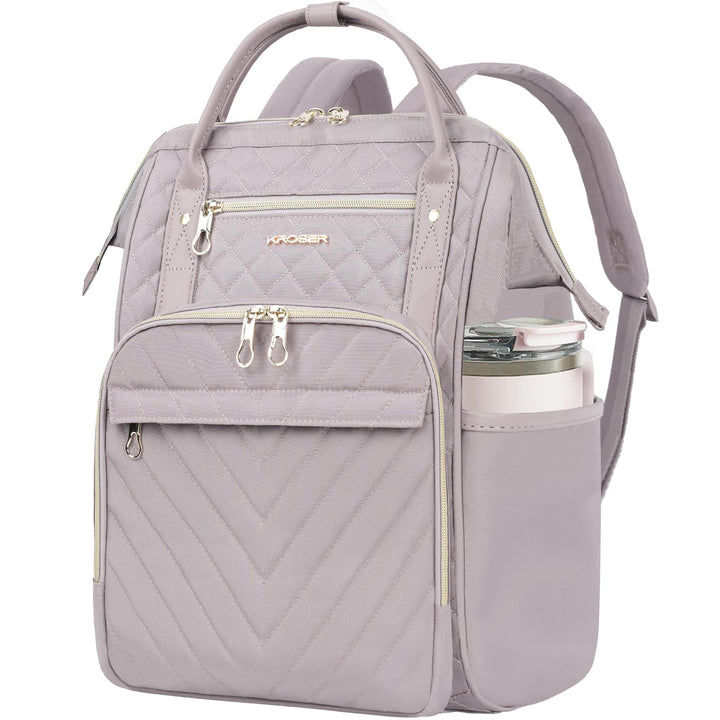 KROSER Laptop-Rucksack Damen 17 Zoll Business Reiserucksack Wasserdicht mit Hartgeschältem Sicherhei