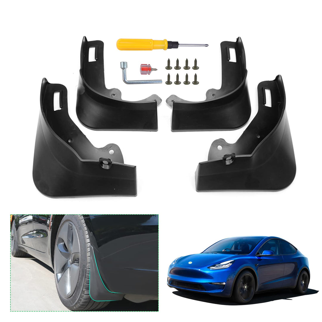 GAFAT Tesla Model Y 2021-2023 2024 Schmutzfänger, Kotflügel, Spritzschutz Auto, Kunststoff Schlamm F