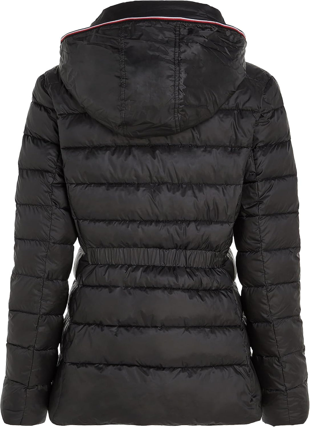 Tommy Hilfiger Damen Mw Global Stripe Gepolsterte Jacken 3XL Grosse Grössen Tall Schwarz (Black), 3X