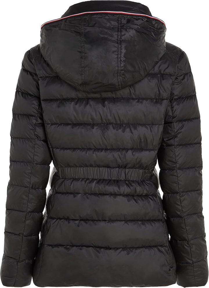 Tommy Hilfiger Damen Mw Global Stripe Gepolsterte Jacken XXL Schwarz (Black), XXL Schwarz (Black)