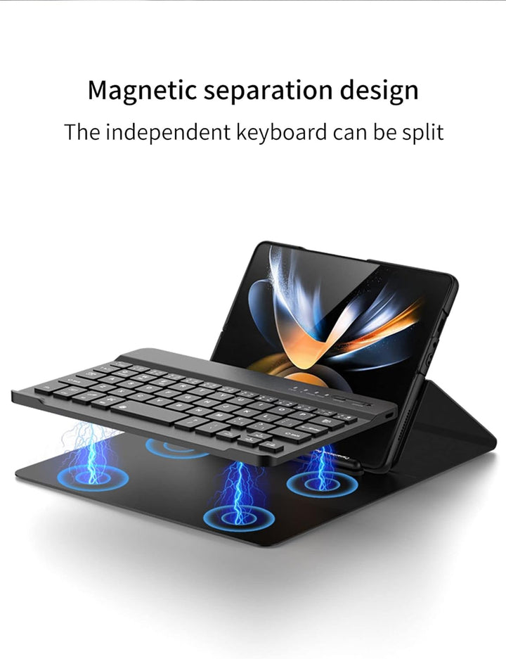 Custodia Magnetic Klapphüllen Ständer Folio Hülle,Keyboard,Pen Slot,Glasfolie PC Case Kompatibel für