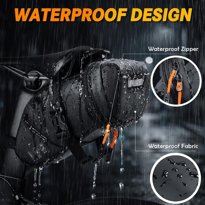Satteltaschen für Fahrrad Wasserdicht Fahrrad Satteltasche Rennrad Klein | Saddle Bag 1,5–2 L Erweit
