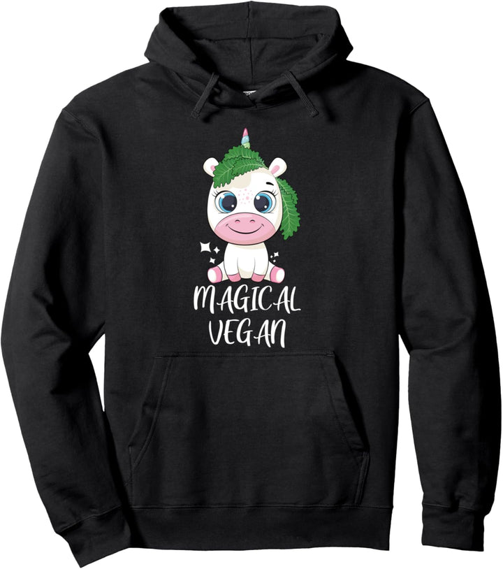 Vegan Veganismus Gemüse Veganer - Magical Vegan Unicorn Pullover Hoodie
