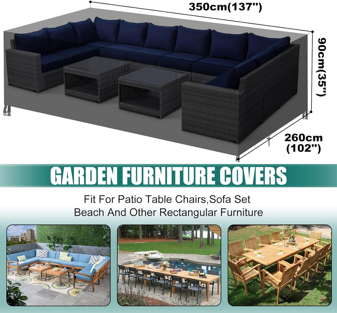 GARPROVM Abdeckung für Gartenmöbel, Abdeckplane Gartenmöbel Schutzhülle für Gartenmöbel Wasserdicht