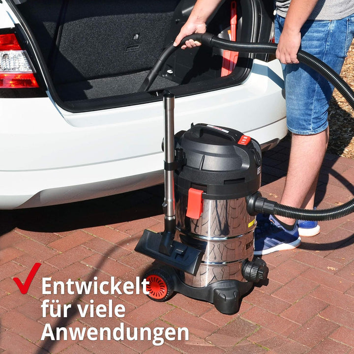 HECHT Preisgekrönter Mehrzwecksauger mit 30 Liter Behälter und starker Saugleistung – Perfekt für de