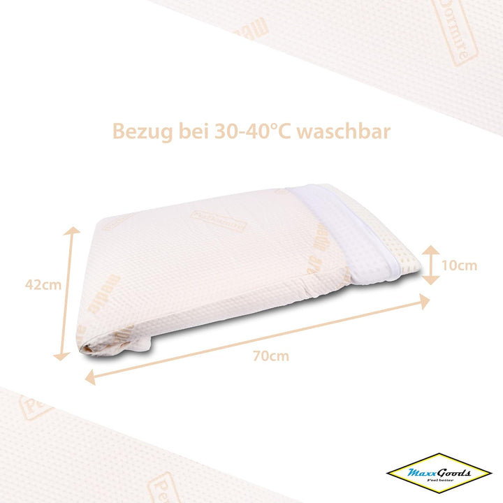 MaxxGoods Feelgood ortopädisches HWS Nackenstützkissen (70 x 42 x 9 cm) 70 x 42 x 9 cm Einzeln, 70 x