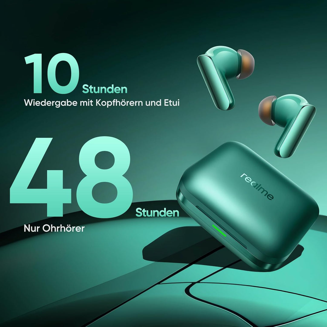 realme Air 7 Pro Kabellose Kopfhörer Bluetooth 5.3 mit AI-Lärmunterdrückung (ANC), 48h+ Akkulaufzeit