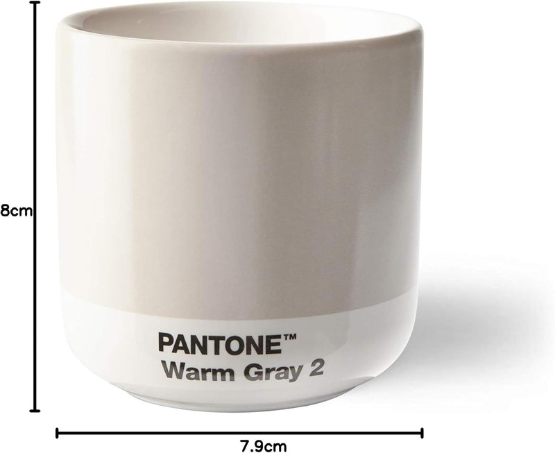 Pantone doppelwandiger Porzellan-Thermobecher Cortado, ohne Henkel, 190ml, 4er-Set in Geschenkbox, W