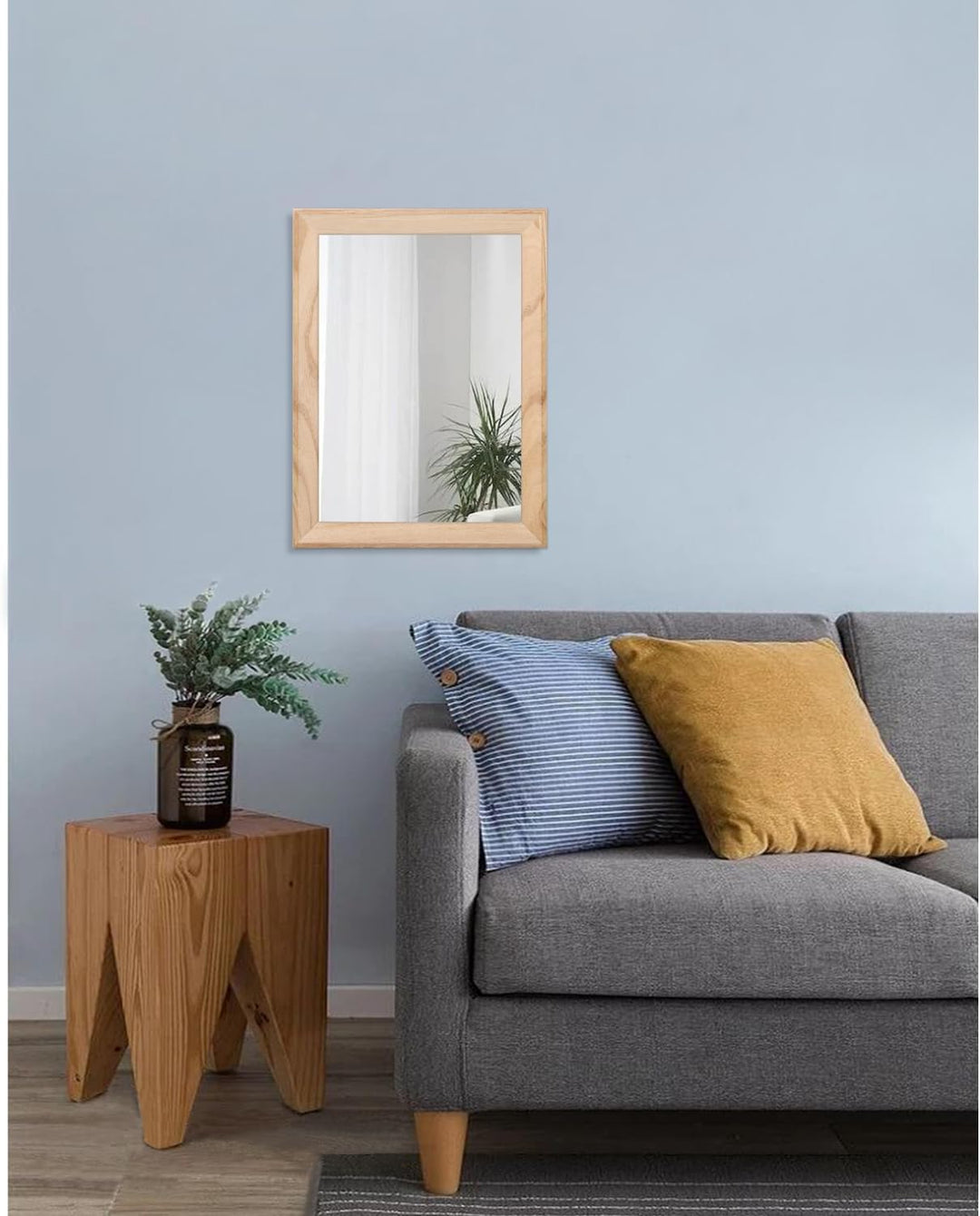 AAZZKANG Spiegel Wand Rustikaler Holzrahmen Vintage Spiegel Badezimmer Schlafzimmer Dekorative Recht