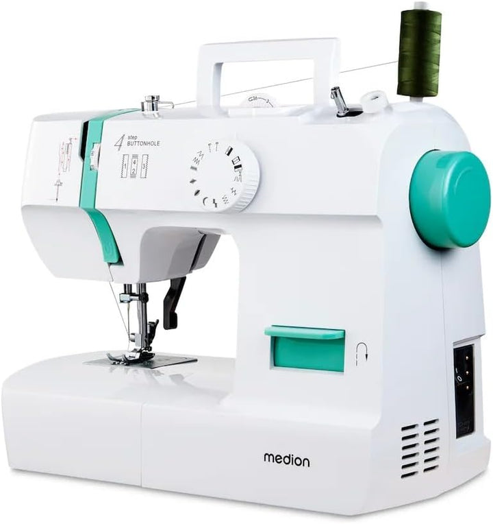 MEDION Nähmaschine SM70 (70 Watt, 12 verschiedene Stichmuster, LED Nählicht, einstellbare Stichlänge