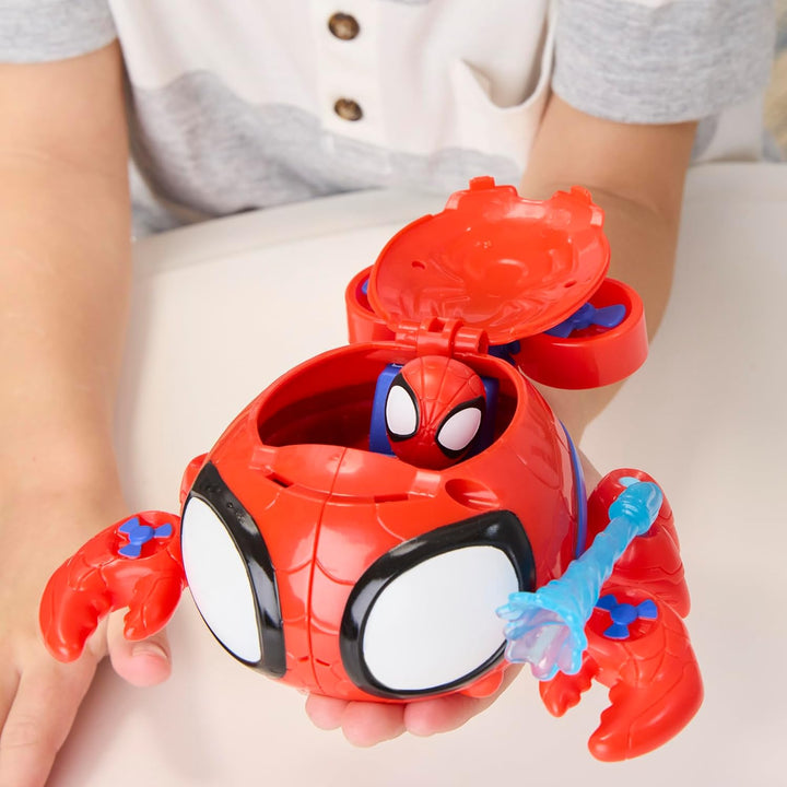 Marvel Spidey und Seine Super-Freunde – Water-Webs Spidey Spielzeug mit 7,6cm Figur & U-Boot – Farbw