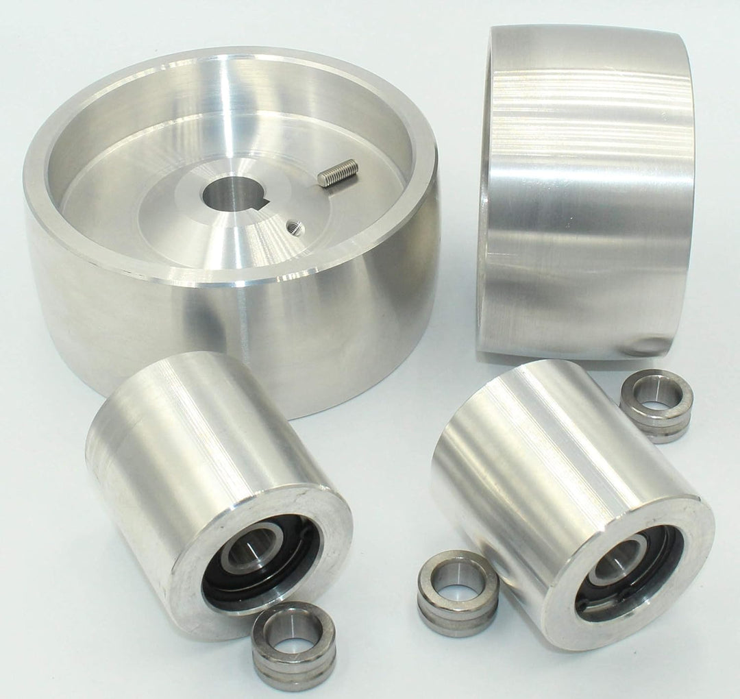 (AL5 -Tracking 4 -Schaft 19) CNC gefräste Riemenschleifer Set für Messerschleifer 130 mm Antriebs-19