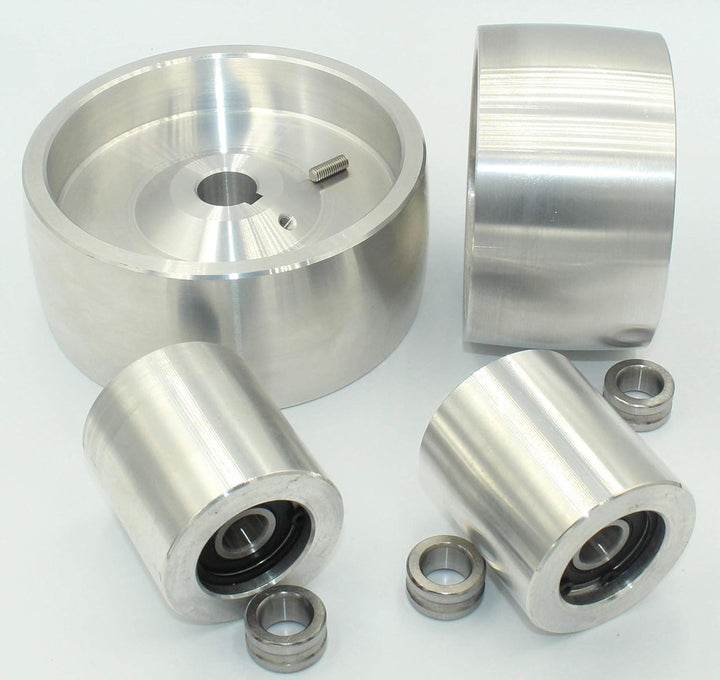 (AL5 -Tracking 4 -Schaft 19) CNC gefräste Riemenschleifer Set für Messerschleifer 130 mm Antriebs-19