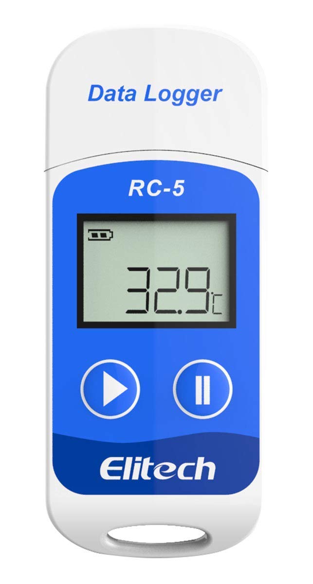 Elitech RC-5 Temperatur Datenlogger Mini USB Temp Rekorder Interner Sensor PDF&CSV-Berichte Hohe Gen