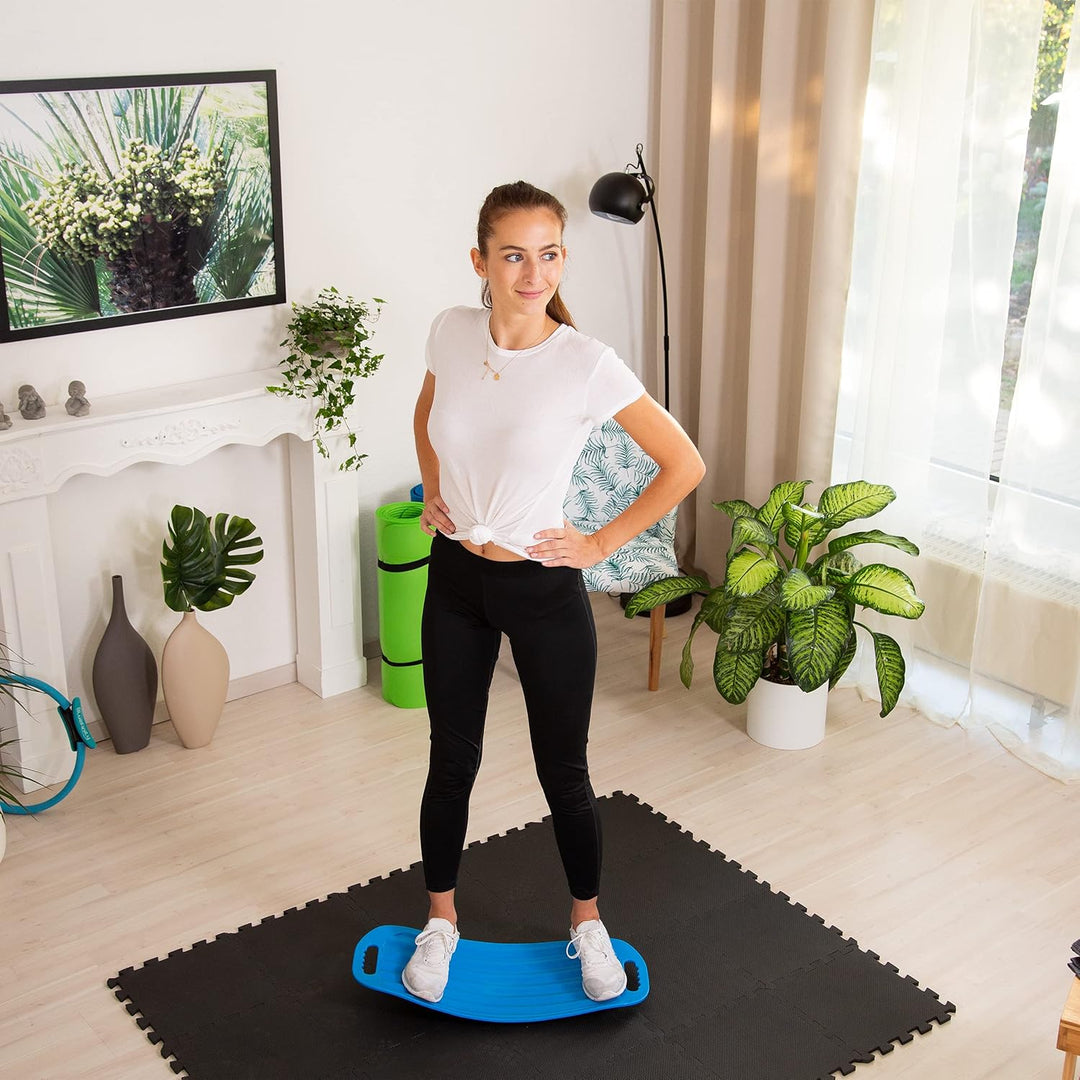 Relaxdays Twist Board, handliches Balance Board für Ganzkörpertraining, belastbares XL Workout Board