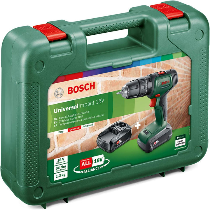 Bosch Home and Garden Bosch Akku Schlagbohrschrauber UniversalImpact 18 V (1 Akku, 18 Volt System, i