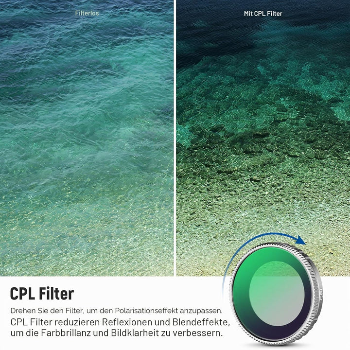 NEEWER ND-Filter-Set, kompatibel mit Insta360 GO 3S, UV+CPL+ND8+ND16+ND32+ND64 Filtern, Action-Kamer