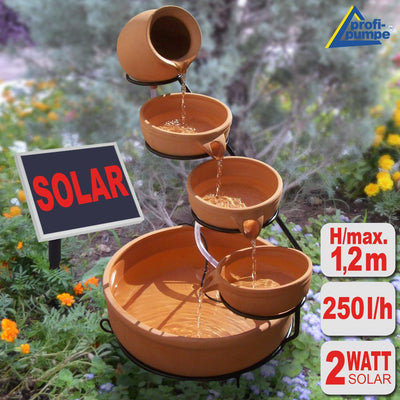 Amur SOLAR BRUNNEN SOLAR SPRINGBRUNNEN GARTENBRUNNEN ZIERBRUNNEN SOLAR WASSERSPIEL Solar TEICHPUMPE