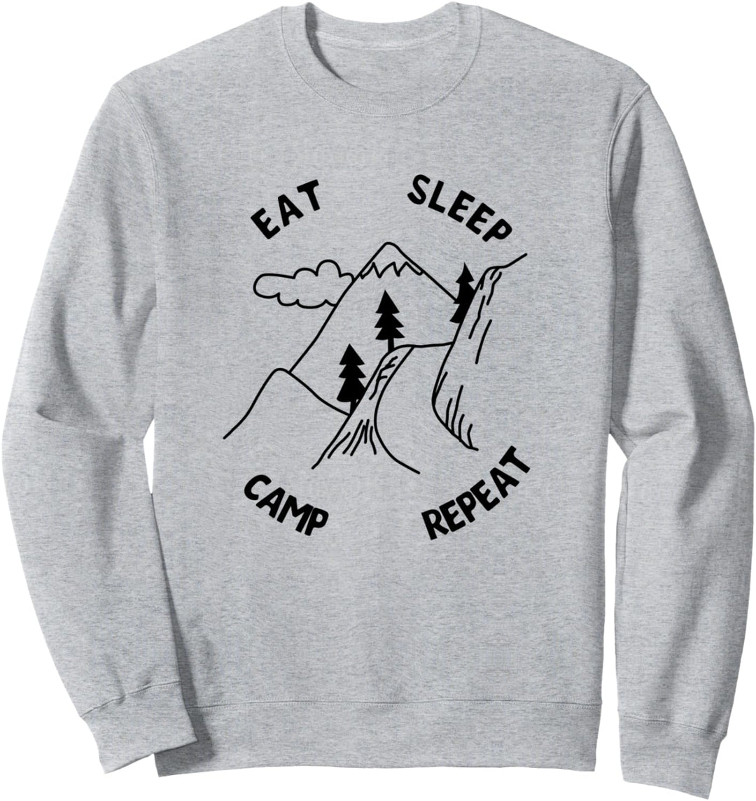 Camping Abenteuer Natur Wald Berge Sweatshirt