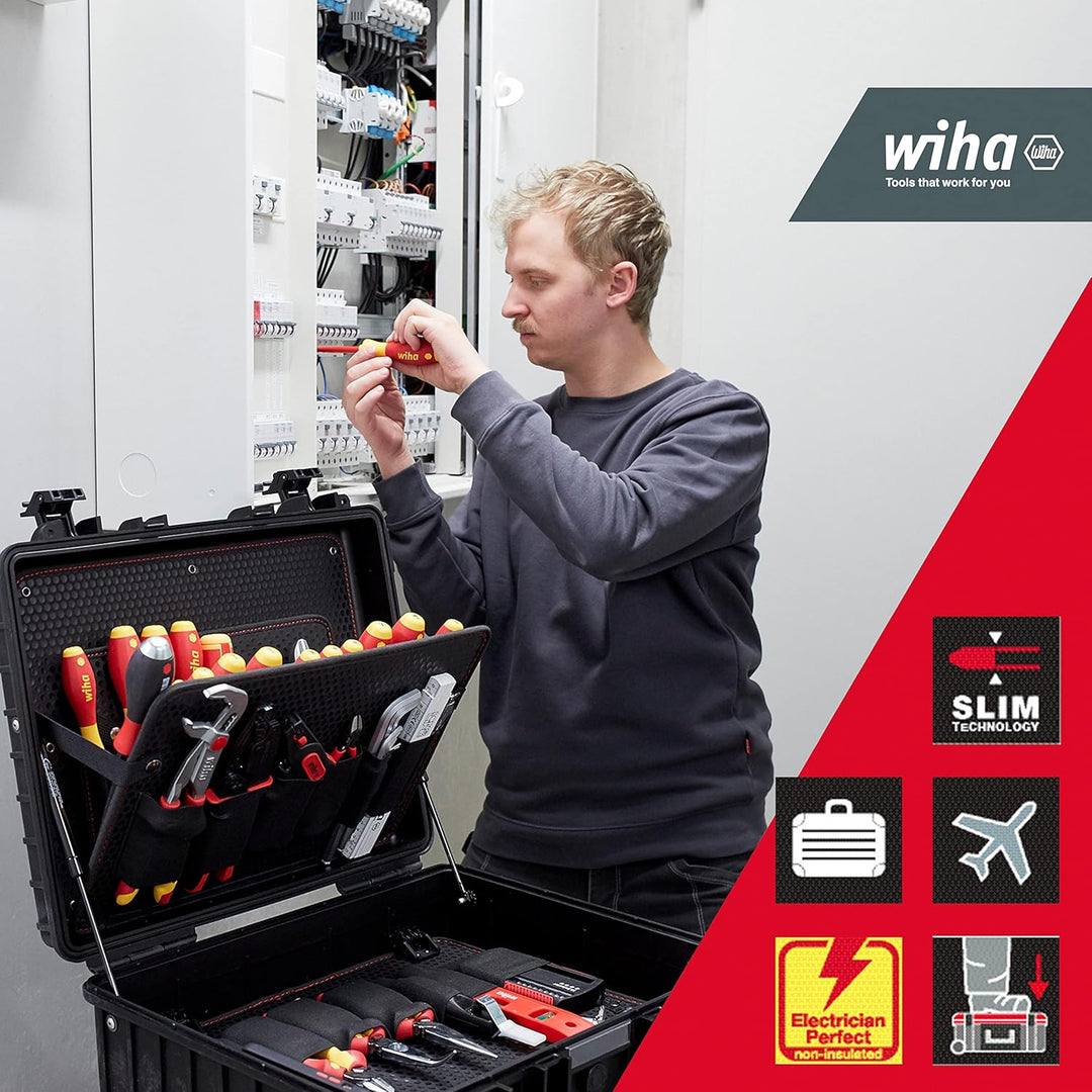 Wiha Werkzeug Set Elektriker Competence XL I gemischt 81-tlg. in Werkzeugkoffer I (40523) XL gemisch
