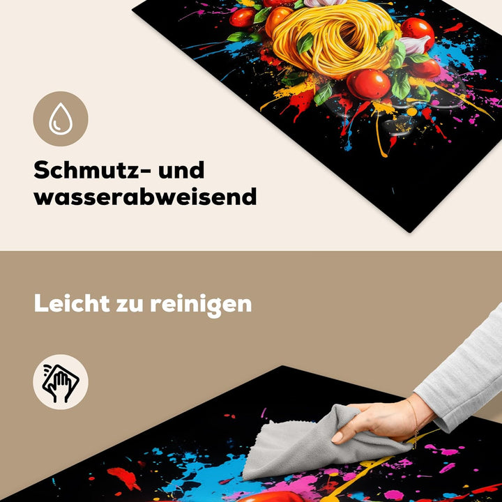 Herdabdeckplatte 90x52 cm Einteilig Küche Herdabdeckung Induktionsfeld Ceranfeld Herdabdeckplatten V