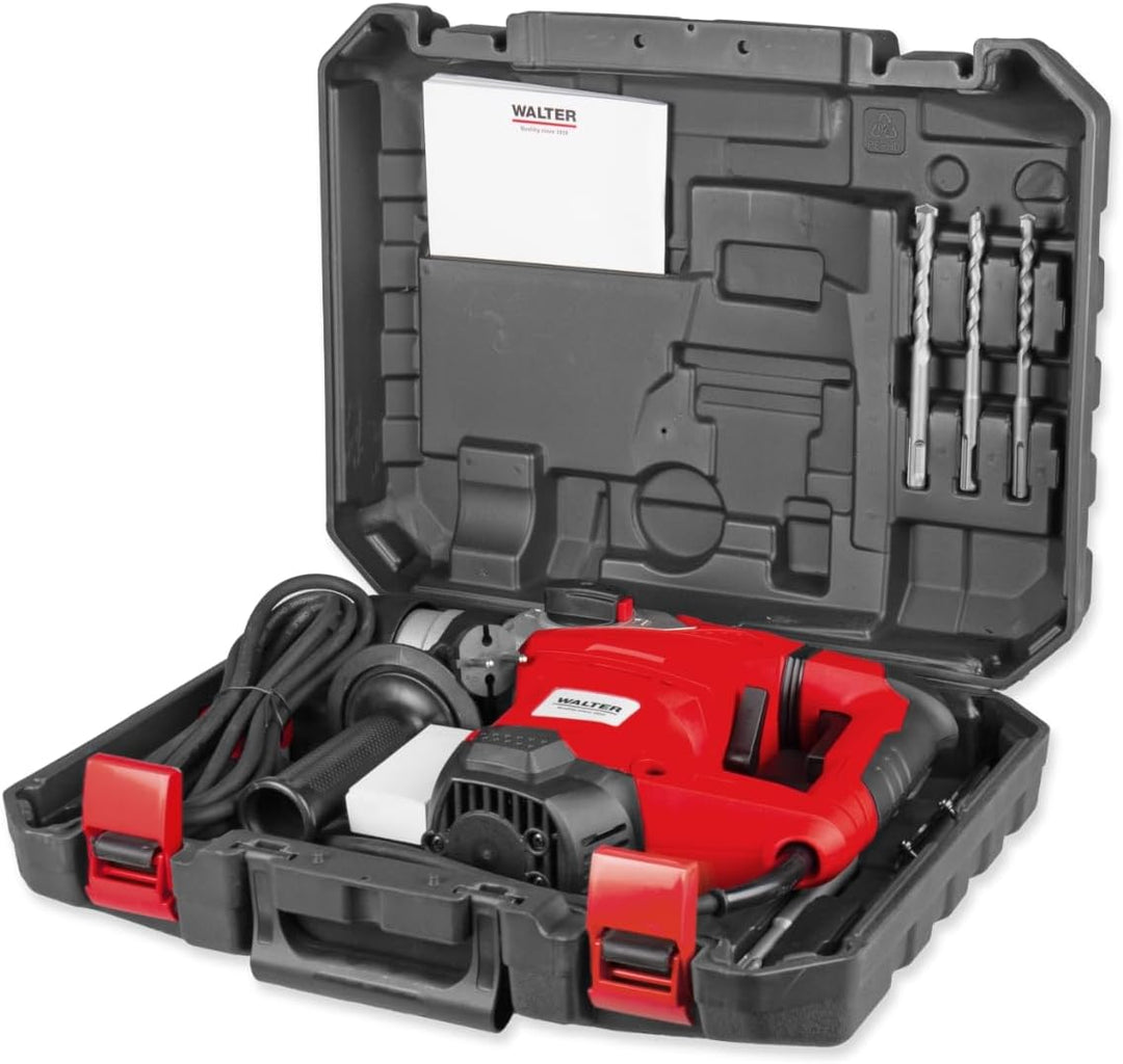 WALTER Bohr- und Meisselhammer 1500 W, optimales und leichtes Arbeiten durch vibrationsgedämpften Ha