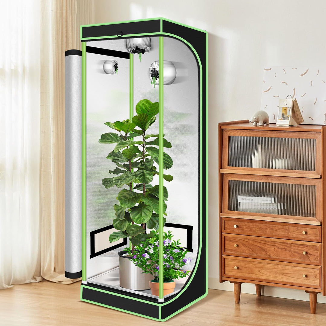 Ansobea Growzelt, 60x60x180 cm Growbox, 600D Oxford Grow Tent, Lichtdicht und Wasserdicht Growschran