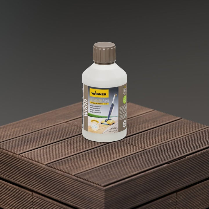 WAGNER Wood Cleaner 3 in 1, 500 ml - Konzentrat für die regelmässige Reinigung von Holz- und WPC-Obe