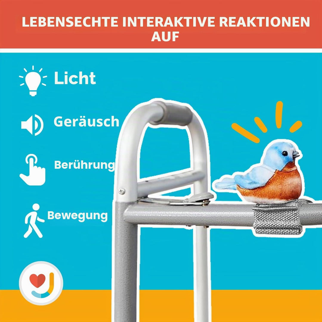 Joy For All Walker Squawker fröhlicher Animatronik-Vogel, der Ihnen Gesellschaft leistet und Sie an