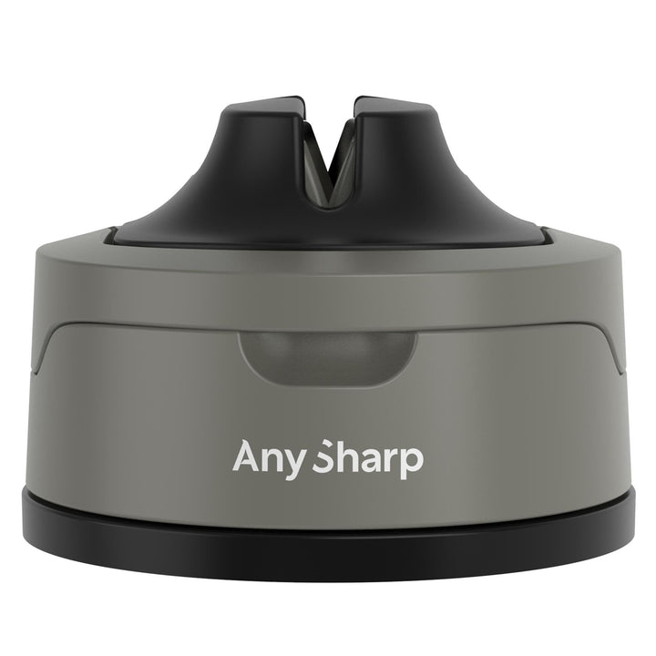 AnySharp Evo Messerschärfer, Freihändige Sicherheit, PowerGrip Saugnapf, Sicheres Schärfen aller Küc
