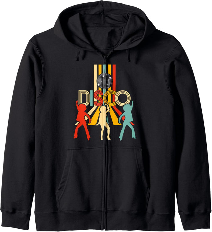 Retro 70er Jahre Tanzen Disco Kapuzenjacke