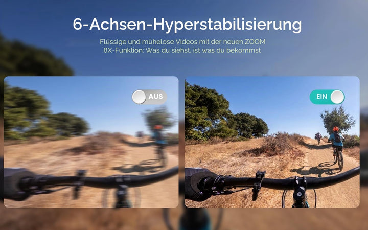 COOAU Action Cam HD 4K 20MP WiFi mit externem Mikrofon Unterwasserkamera 40M mit Fernbedienung Actio