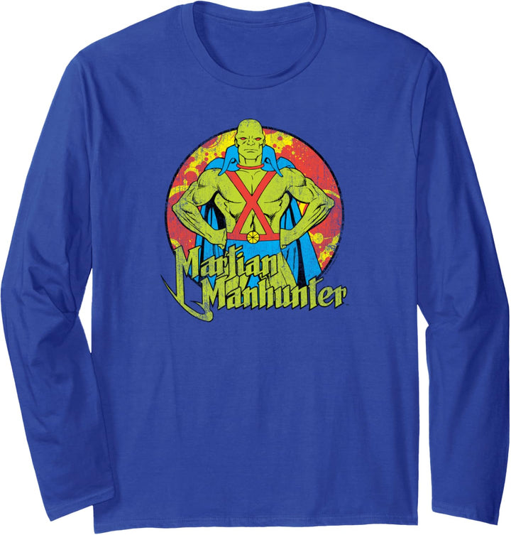 Justice League Martian Manhunter Circle Langarmshirt