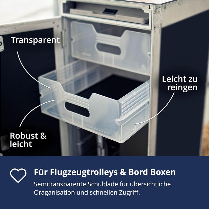 Einschub Kunststoff (KSSU), Schublade, Schubkasten, Drawer, Zubehör für Flugzeugtrolleys, Airline Tr
