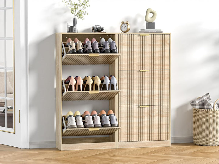 Schuhschrank mit 3 Flip-Schubladen, platzsparender Schuhkipper, Schuhregal, Schuhaufbewahrung, für 1