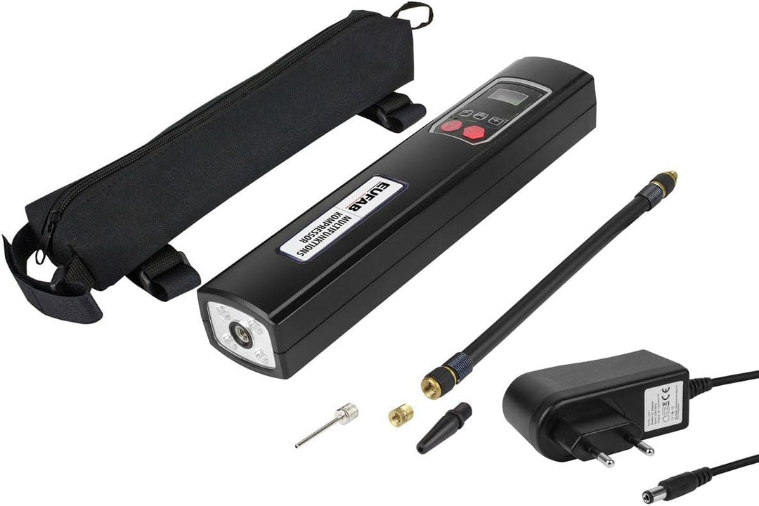 Eufab 21077 Kompressor 8 bar 230V ladebar, Aufbewahrungs-Box/-Tasche, Automatische Abschaltung,