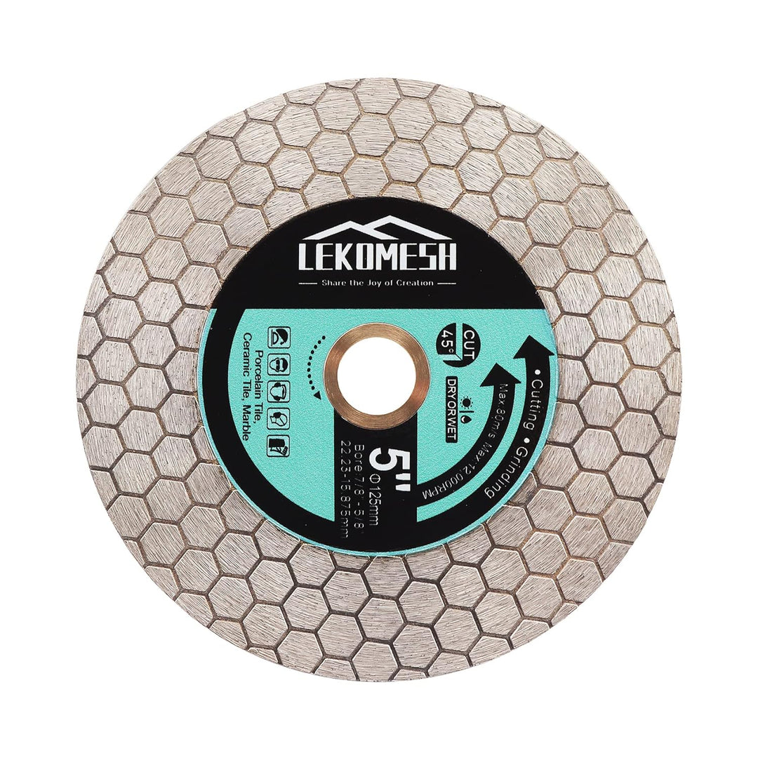 Diamant Fliesenscheibe 125MM - Doppelseitige Diamant Trennscheibe LEKOMESH zum Schneiden Schleifen v