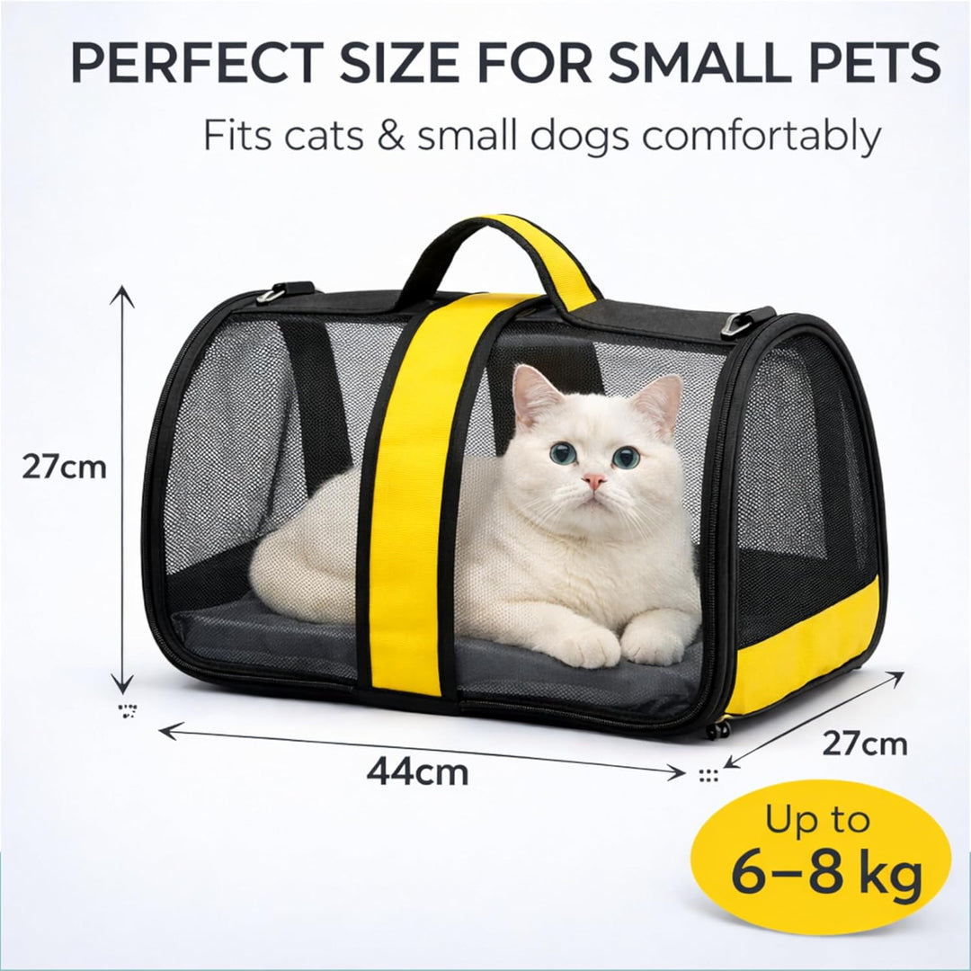 Blue Eyes Transportbox Katze Hund Faltbare Katzentransportbox Transparent Transporttasche für Hausti