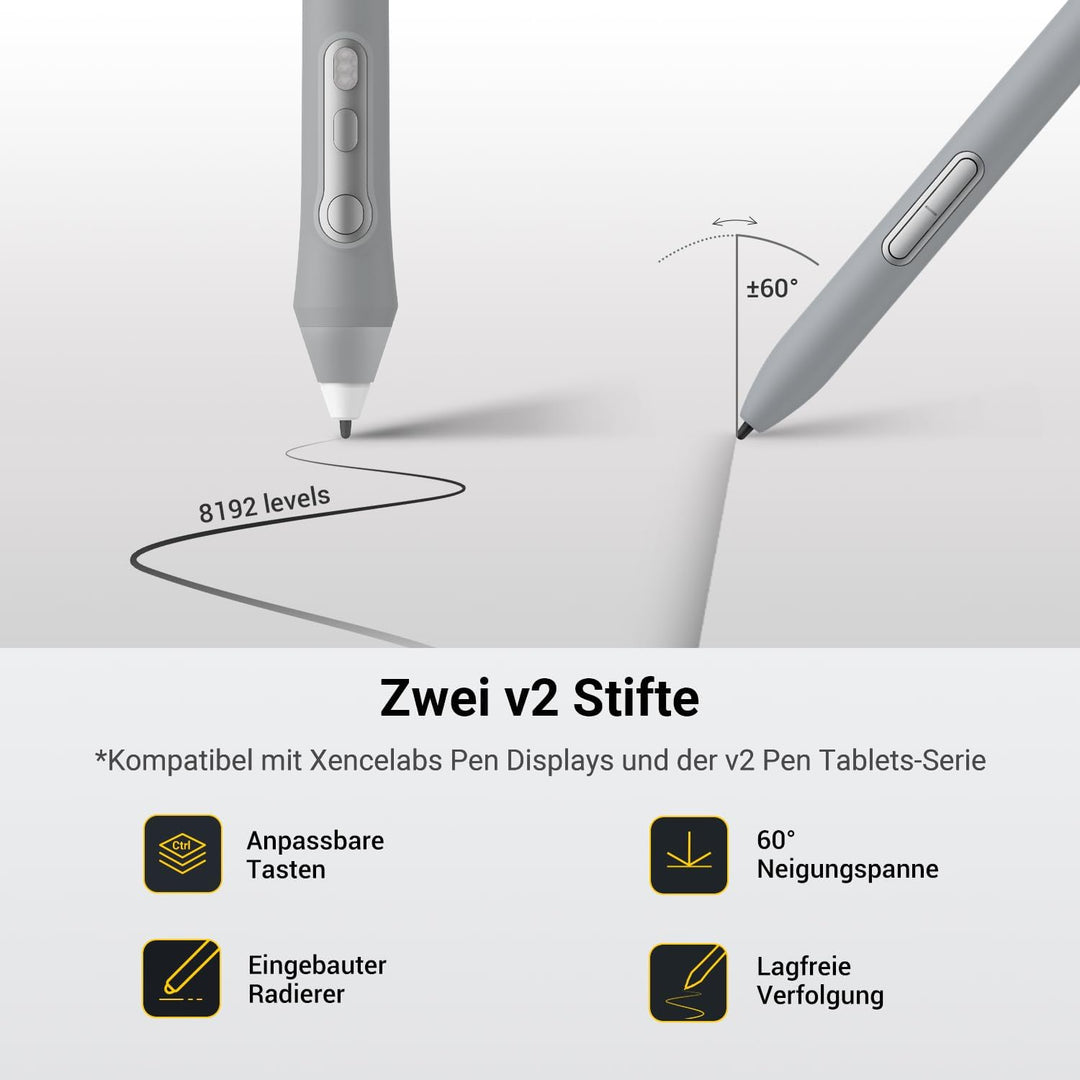 Xencelabs Pen Tablet Medium Bundle SE v2 Professionelles Grafiktablett 12 Zoll für Profi Kreative Ze