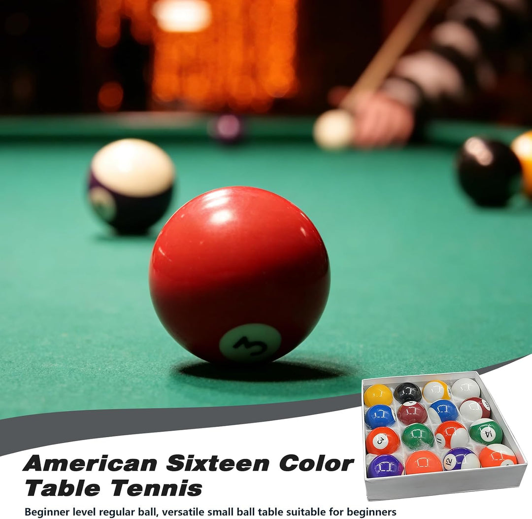 BORDEAG Billardkugeln Set, 16 Stück 52,5mm Billiard Pool Balls, Hochwertiges Billardkugeln Set, Phen