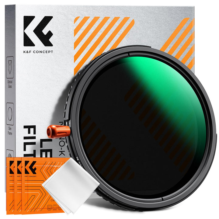 K&F CONCEPT 3-IN-1 Filter 58mm Polfilter&ND2-ND32&Black Mist 1/4 Filter mit 28 Schichten Nanobeschic