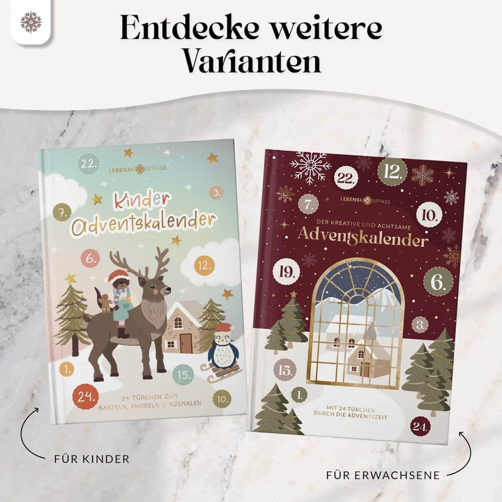 Lebenskompass® Adventskalender Buch für Kinder mit 24 Türchen - achtsames Adventsbuch zum Geniessen